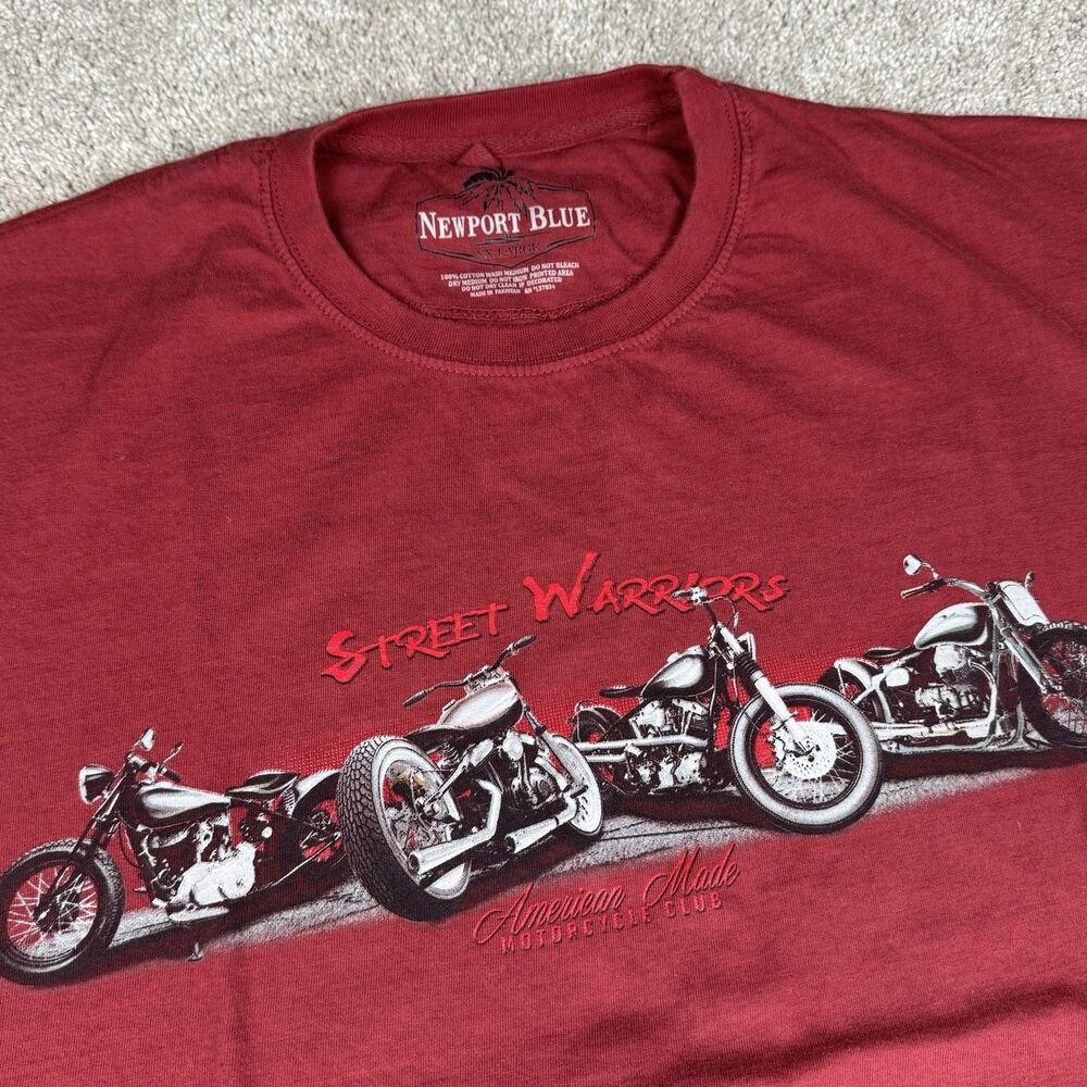 LOT OF 2 Newport Blue TShirts Motorcycle Classic Cars Y2K VTG Graphic Mens 2XL - Picture 2 of 13